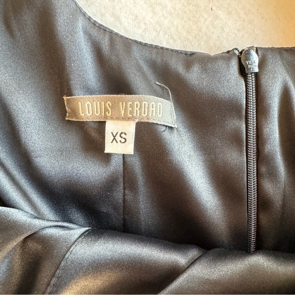 Vintage Louis Verdad Knee High Cocktail Dress Black Silk Size XS - Picture 6 of 14